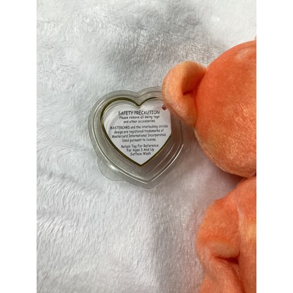 Ty Beanie Babies M.C. Anniversary 3rd Edition Bear 8" Orange Plush Collectible - Picture 6 of 6